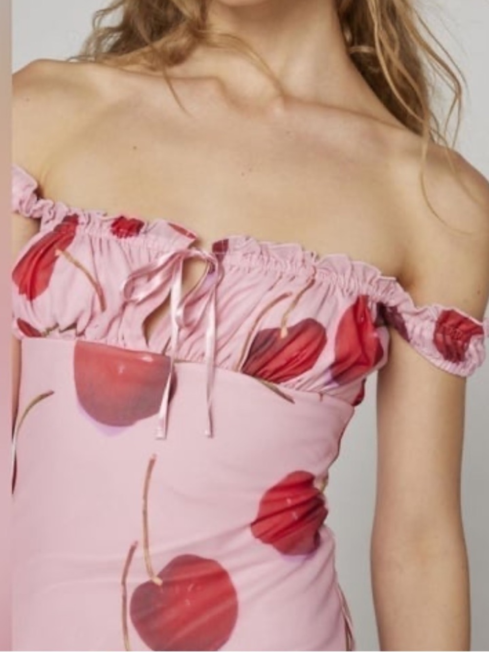 Kimchi Blue Cherry Print Mini Dress - Picture 4 of 16